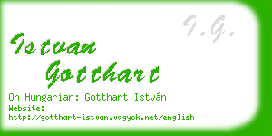 istvan gotthart business card